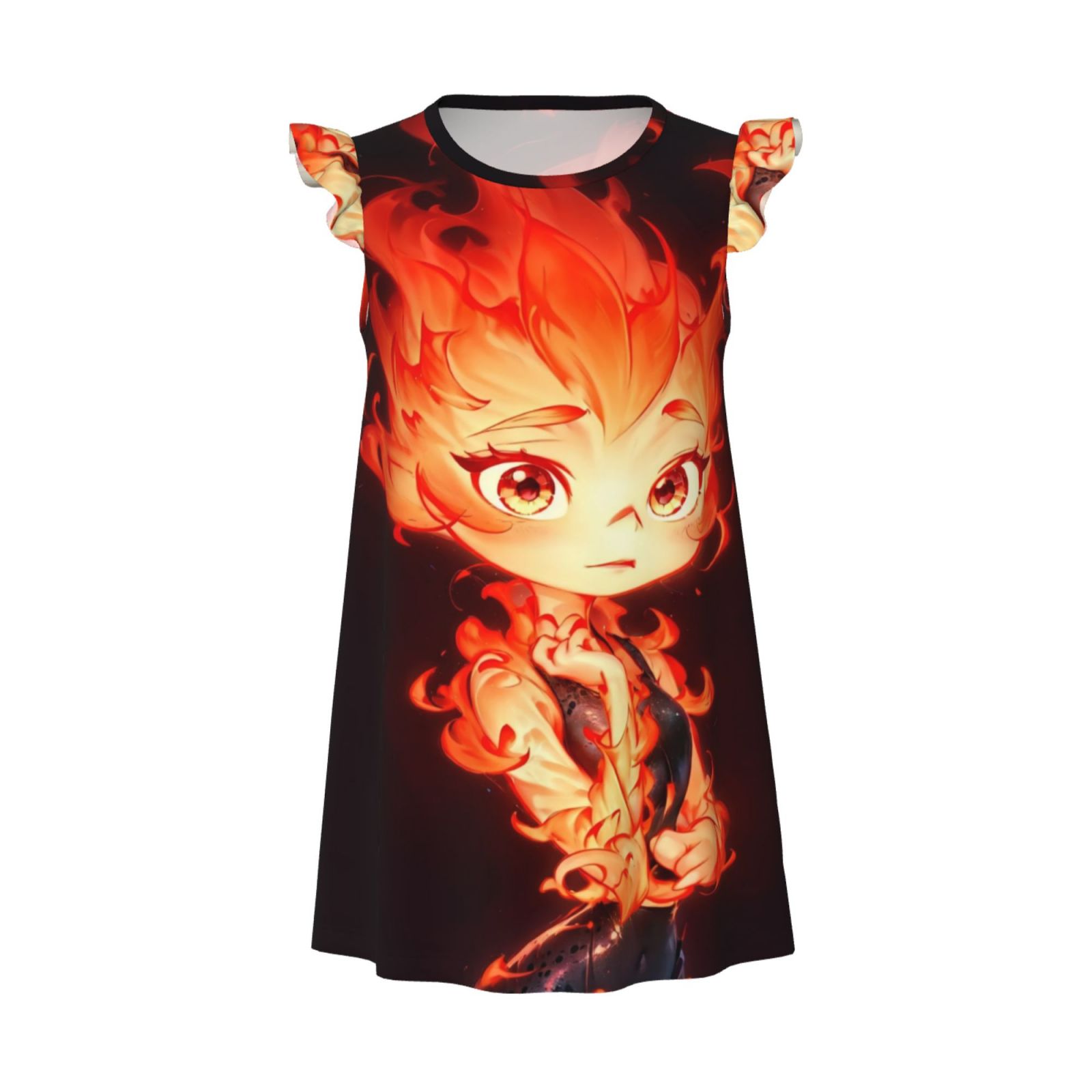 Elemental Little Girls Nightgowns Soft Flutter Sleeve Night Dress ...