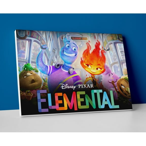 Elemental Movie Poster or Wrapped Canvas