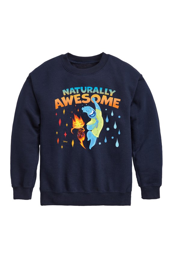 - Naturally Awesome - Toddler & Youth Crewneck Fleece Sweatshirt
