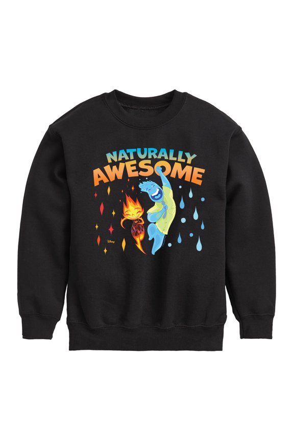 - Naturally Awesome - Toddler & Youth Crewneck Fleece Sweatshirt