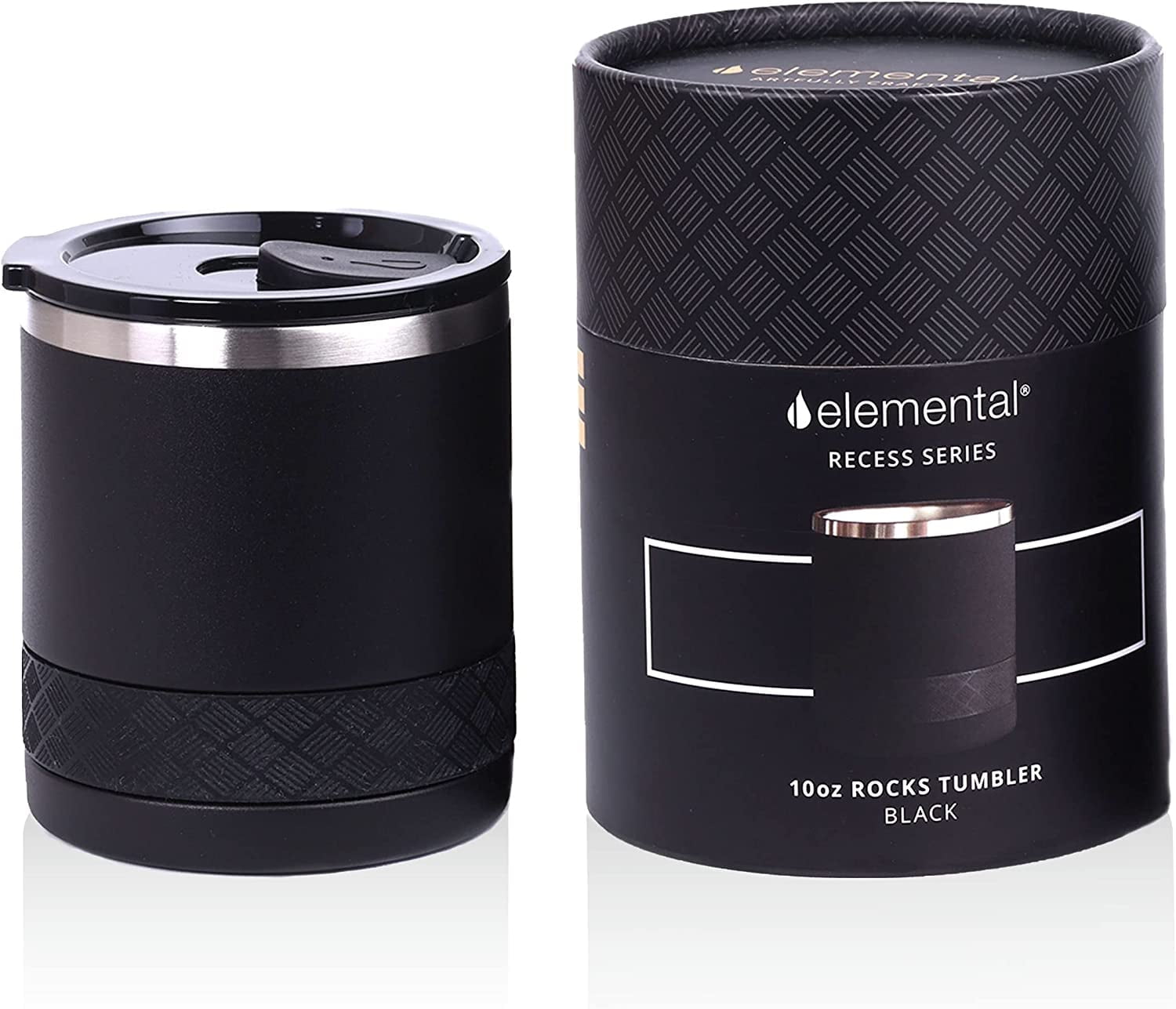 Black Triple Wall Insulated Stainless Steel Travel Tumbler