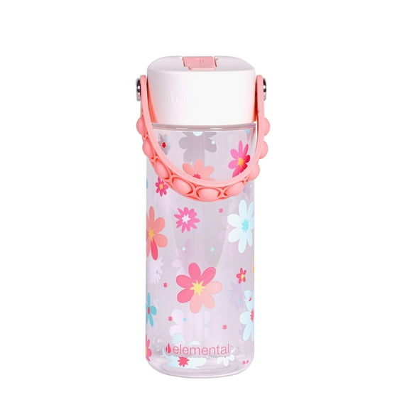 Elemental® 18oz. Splash Pop Fidget Bottle 18oz. - Spring Blossom Clear