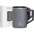 thumbnail image 1 of Elemental Summit Insulated Coffee Mug with Lid & Handle, Insulated Vacuum Camp Coffee Cup, Triple Wall Stainless Steel Travel Mug, Hot and Cold Thermal Coffee Tumbler, 16oz - Grey Speckle, 1 of 8