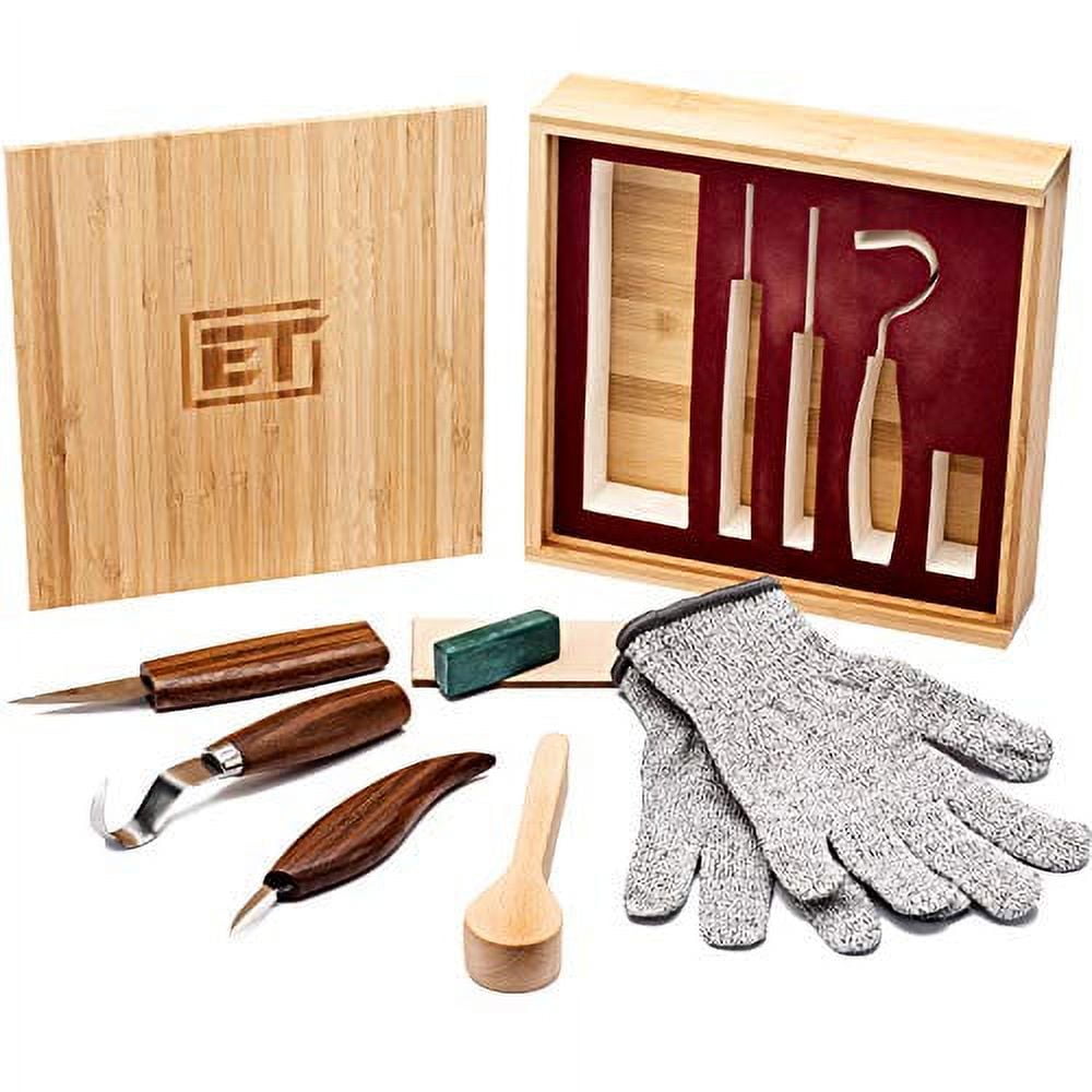 Wood Carving Kit 22PCS Wood Carving Tools Hand Carving Knife Set