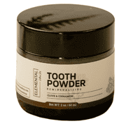 Elemental Wellness All-Natural Remineralizing Tooth Powder for Healthy Teeth & Gums, Clove & Cinnamon, 2 oz