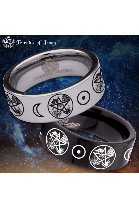 Elemental Wizard Tungsten Carbide Ring