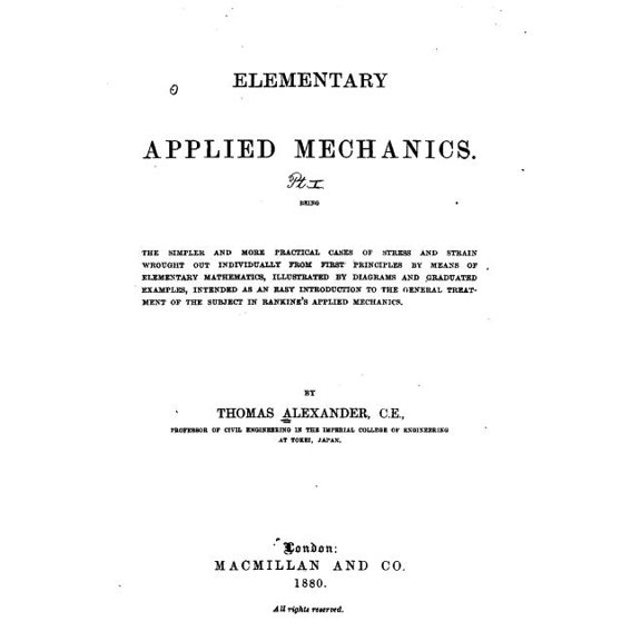 Elementary Applied Mechanics