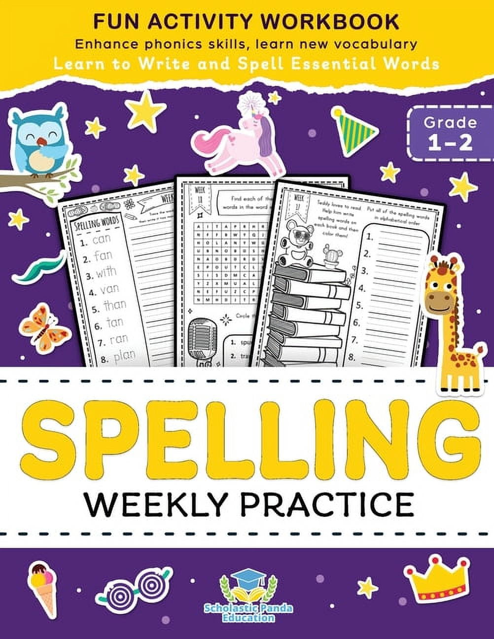 Elementary Books for Kids Spelling Weekly Practice for 1st 2nd Grade