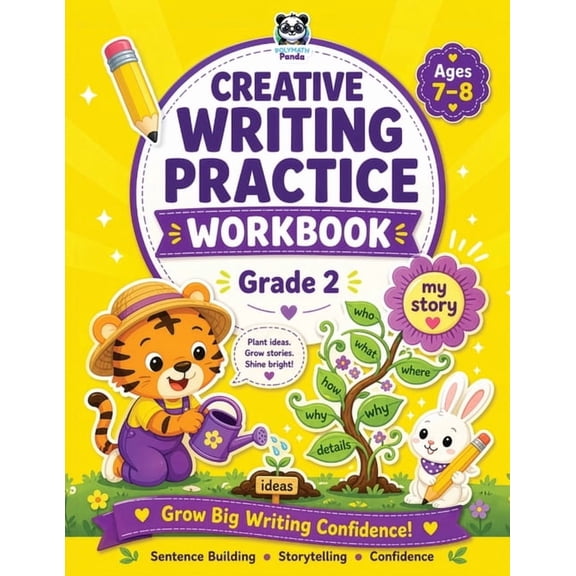 Elementary Grade Writing Prompt Books Creative Writing Practice Workbook for Grade 2: Second Grade Learners Copybook for Kids Ages 7-8 Fun & Interactive Langu, (Paperback)