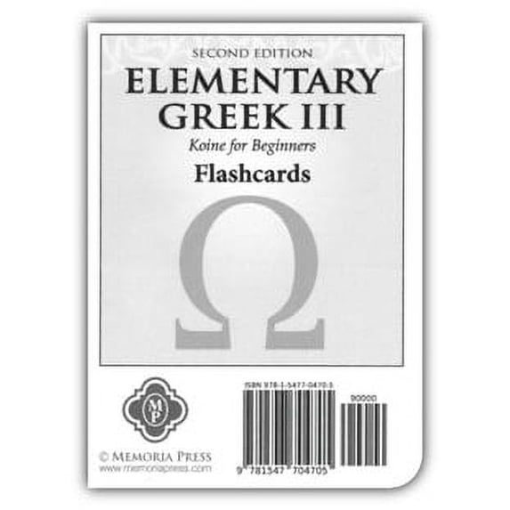 Elementary Greek: Koine For Beginners, Year 3 Flashcards, 2Nd Edition