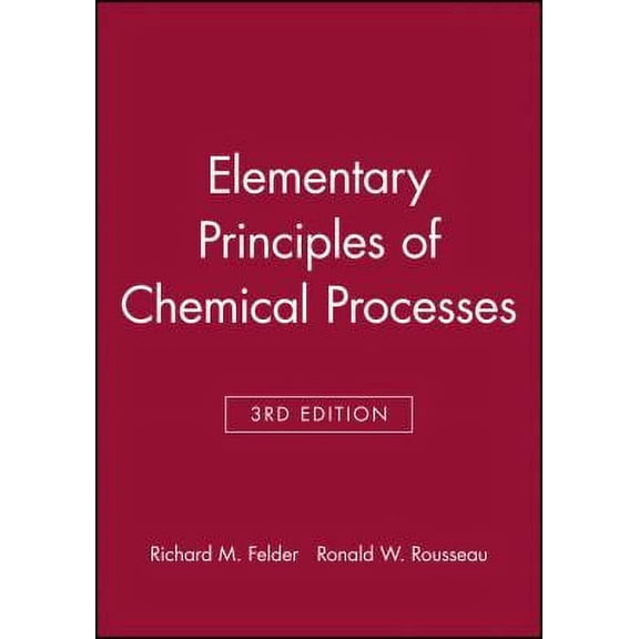 Pre-Owned Elementary Principles Of Chemical Processes