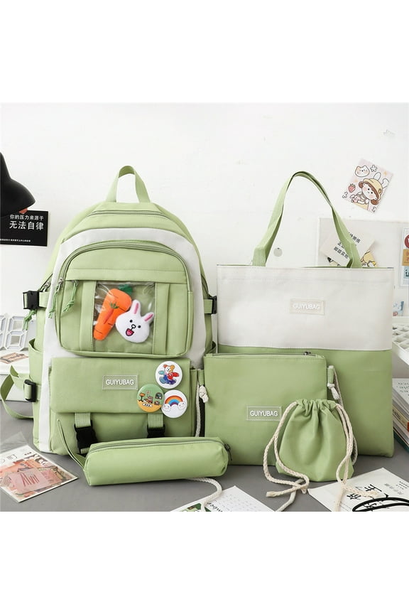 Elementary Schoo1 Backpack Large Capacity Messenger Bag Beam Bag Pencil Case Schoo1 Bag Handbag