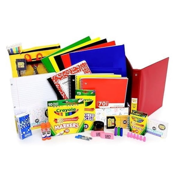Elementary School Essentials Bundle | 1 Box - 91 Pieces per Box | School Supply Boxes - Back to School Essentials