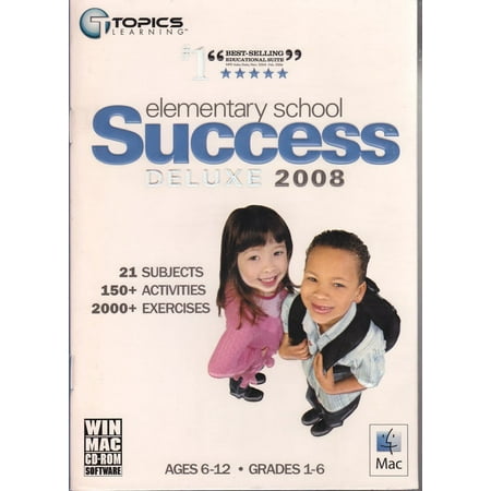 Elementary School Success Deluxe 2008 PC & Mac CDRom - 21 Subjects with 150+ Activities plus 2000+ Exercises