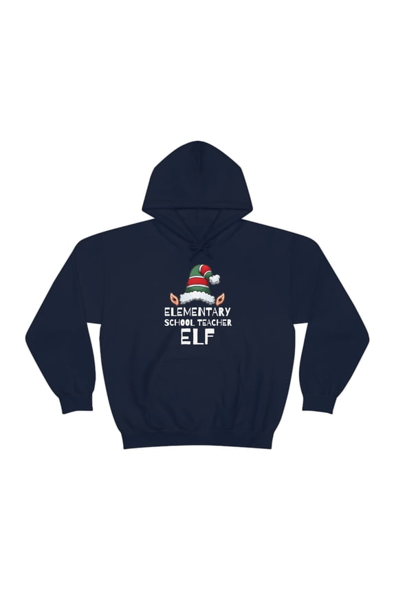 Elementary School Teacher Elf Unisex Hoodie, S-5XL Christmas Elves