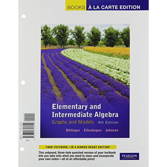 Pre-Owned Elementary and Intermediate Algebra: Graphs and Models, Books a la Carte Plus MML/Msl Student Access Code Card (for Ad Hoc Valuepacks)