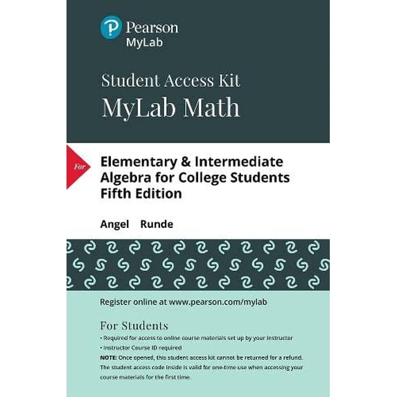 Pre-Owned Elementary and Intermediate Algebra for College Students -- MyLab Math with Pearson eText Access Code Paperback