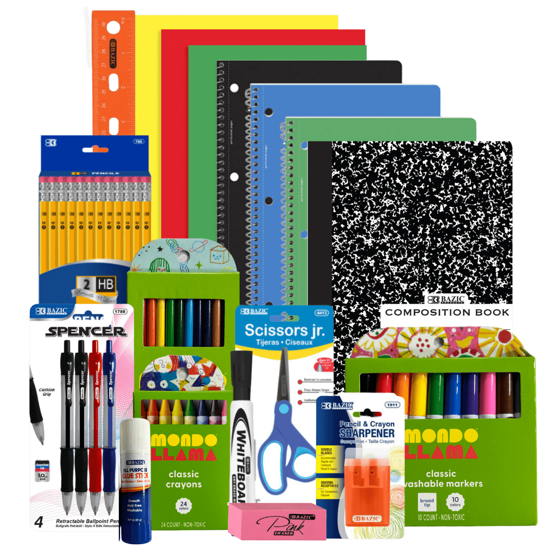 Elementary and Middle Essential School Supply Bundle Back to School