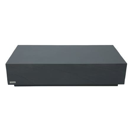 Envelor Elementi Colorado Patio Coffee Table Indoor Outdoor Furniture, Black, 180.4 lb