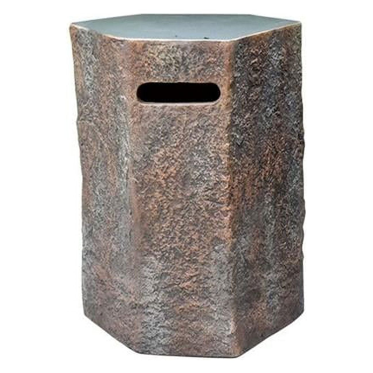Rustic Brown Concrete Propane Tank Cover and Table