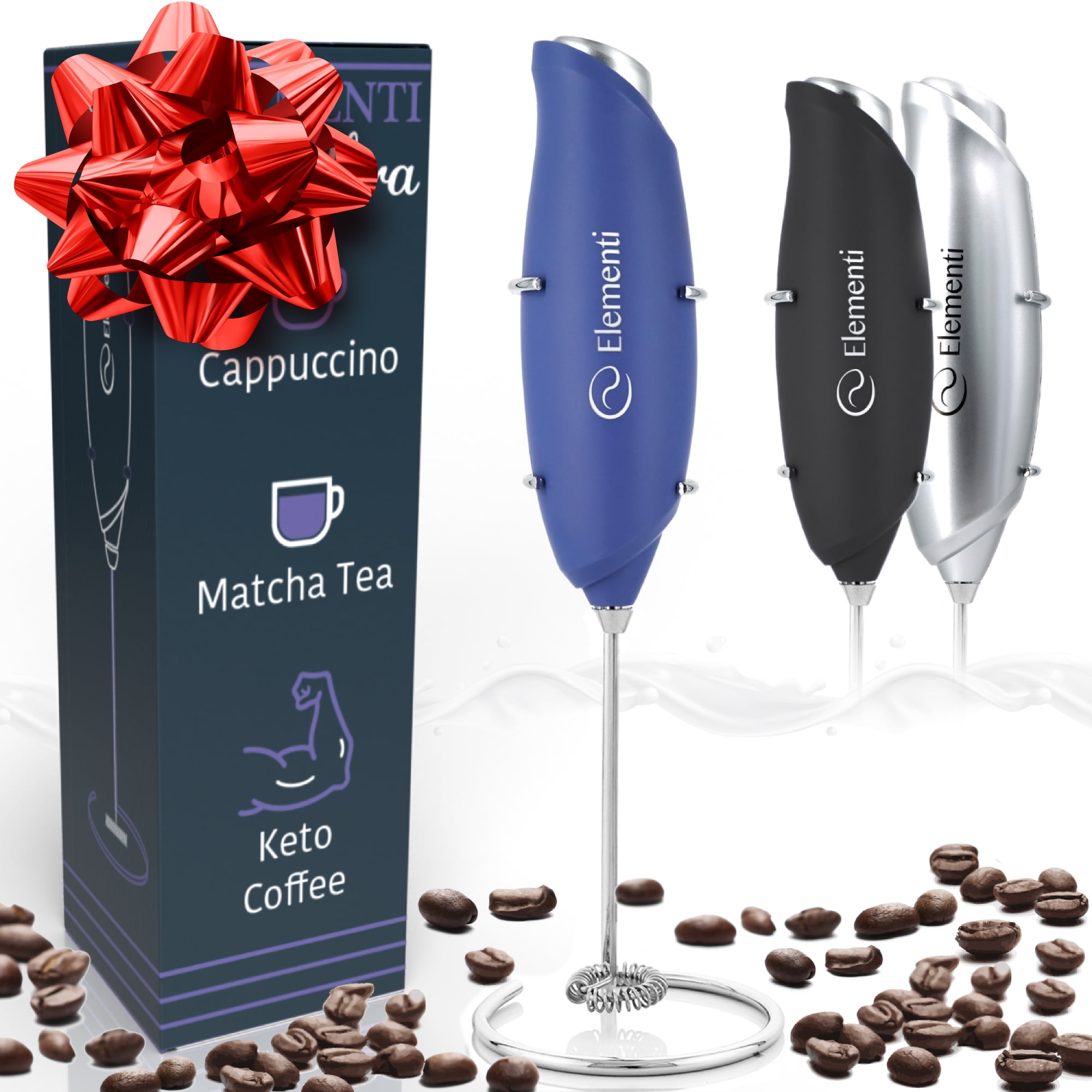 Elementi Milk Frother Wand (Batteries Included) - Coffee Stirrers Electric  Mini Mixer for Powder Drinks - Electric Stirrer for Drinks - Electric