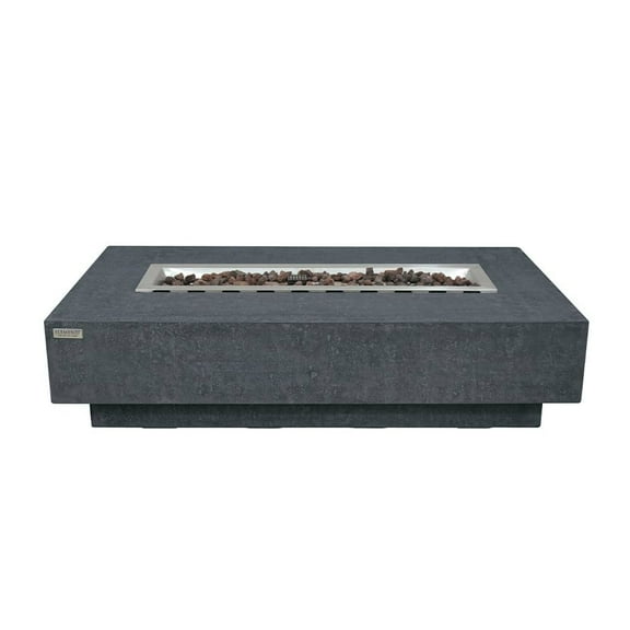 Elementi Hampton 56" Fire Table - Dark Gray, Natural Gas