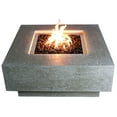 thumbnail image 1 of Elementi Manhattan Propane Fire Pit for Outside Outdoor Fire Pit Table Smokeless Fire Pit Concrete Square Fire Table Patio Heater Fireplace 45000 BTUs - Grey, 36 x 36 Inches, 1 of 5
