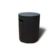 thumbnail image 1 of Elementi Modeno Black Propane Tank Cover Fire Pit Accessories Round 20 Inches Concrete Outdoor Side Table Fits Standard 20 Pound Propane Tank Hideaway Table, 1 of 8