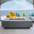 thumbnail image 1 of Elementi Outdoor Granville Fire Pit Table 60 x 27 Inches Grey Durable Fire Bowl Glass Reinforced Concrete Rectangle Fire Table Liquid Propane Patio Fire Place Includes Burner and Lava Rock, 1 of 5