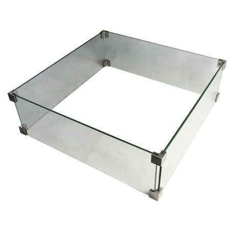 Elementi Outdoor Manhattan Fire Pit Square Wind Screen 22 x 22"