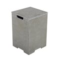 thumbnail image 1 of Elementi Plus Propane Tank Cover Table Outdoor Fire Pit Side Table Square Propane Tank Hideaway Storage Box for 20lb Propane Gas Tank Concrete - Light Grey, 15.7" x 15.7" x 24.8", 1 of 4