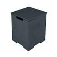 thumbnail image 1 of Elementi Plus Propane Tank Cover Table Outdoor Fire Pit Side Table Square Propane Tank Hideaway Storage Box for 20lb Propane Gas Tank Concrete - Slate Black, 15.9" x 15.9" x 20.5", 1 of 4