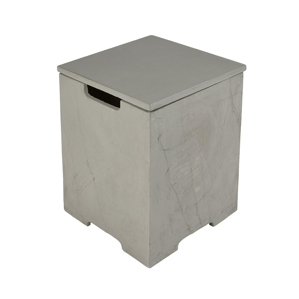 Space Grey Glass-fiber Reinforced Concrete Propane Tank Cover Table