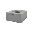 thumbnail image 1 of Sol Living Rocky Propane Fire Pit for Outside Outdoor Firepit Table with Internal Tank Holder Firepit Concrete Square Fire Table Patio Heater Fireplace 45,000 BTUs - Light Grey, 43 x 43 Inches, 1 of 9