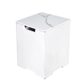 Elementi Square Tank Cover-Marble Porcelain Top with GFRC Base