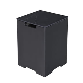 Elementi Square Tank Cover-Marble Porcelain Top with GFRC Base