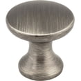 thumbnail image 1 of Elements 3915 Geneva 1" Round Flat Contemporary Mushroom Cabinet / Drawer Knob - Grey, 1 of 2
