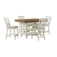 thumbnail image 1 of Picket House Furnishings Marlow 5PC Counter Dining Set - Walnut & Antique White, 1 of 16