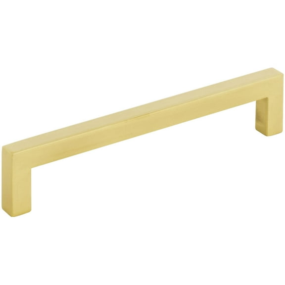 5-1/16" (128 mm) Center to Center Sleek Square Cabinet Handle/Drawer Pull with Mounting Hardware - Brushed