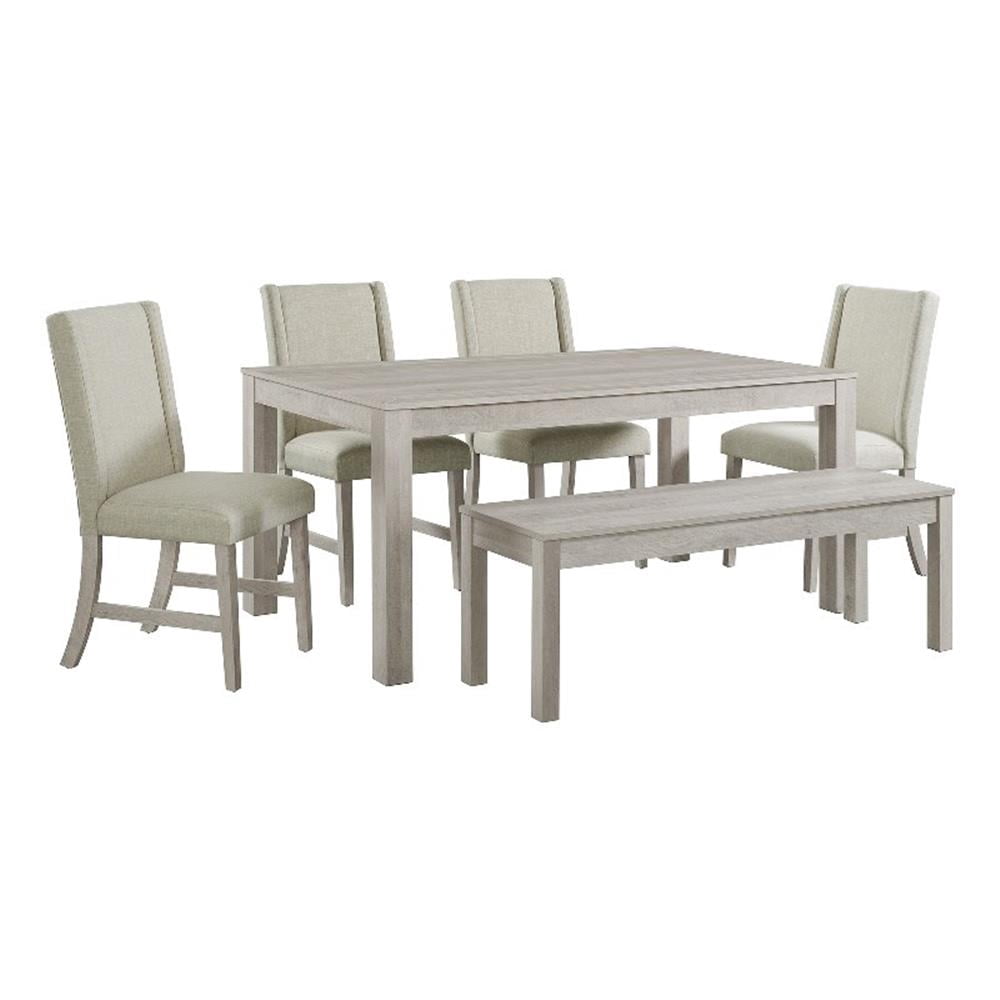 Picket House Furnishings Holmes 6PC Standard Height Dining Set in White