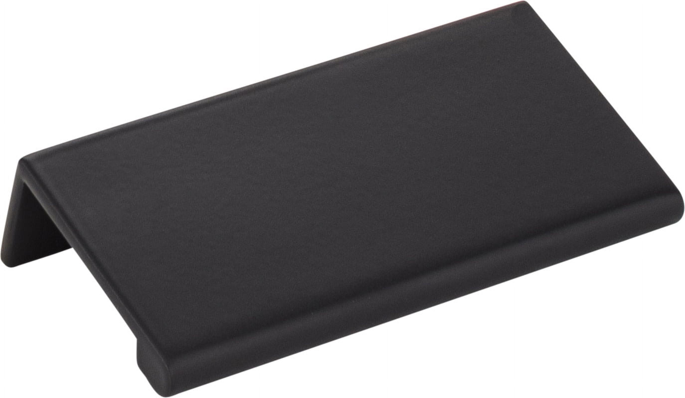 Matte Black Aluminum Modern Finger Pull with Mounting Hardware