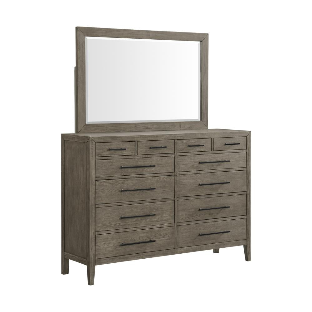 Picket House Furnishings Armes 12-Drawers Bedroom Dresser & Mirror Set in  Gray - Walmart.com