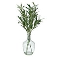 thumbnail image 1 of Elements Artificial Olive Branch Arrangement in Clear Glass Vase, Realistic Look and Feel, 1 of 7