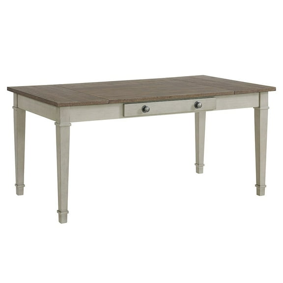 Picket House Furnishings Bloomfield Rectangular Dining Table in Medium Brown and Washed Stone