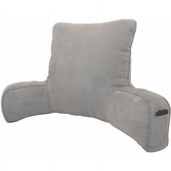 Elements Gray Solid Print Polyester Bed Rest Pillow