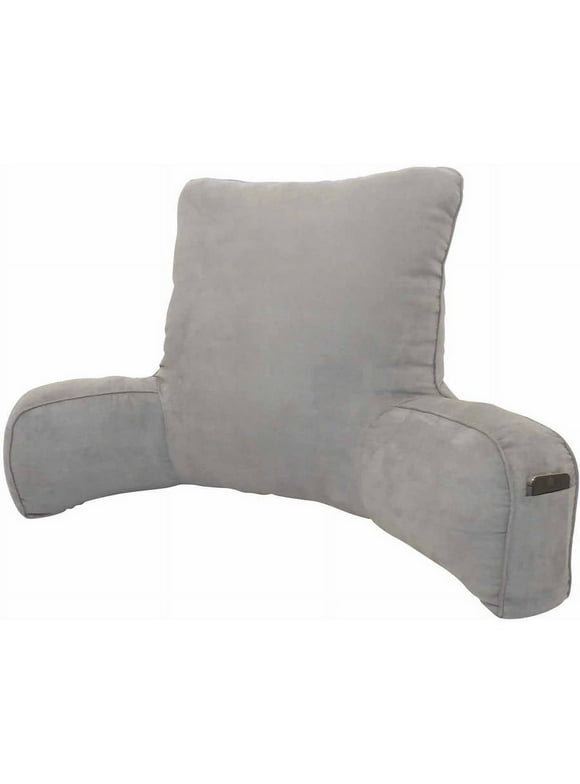 Elements Gray Solid Print Polyester Bed Rest Pillow