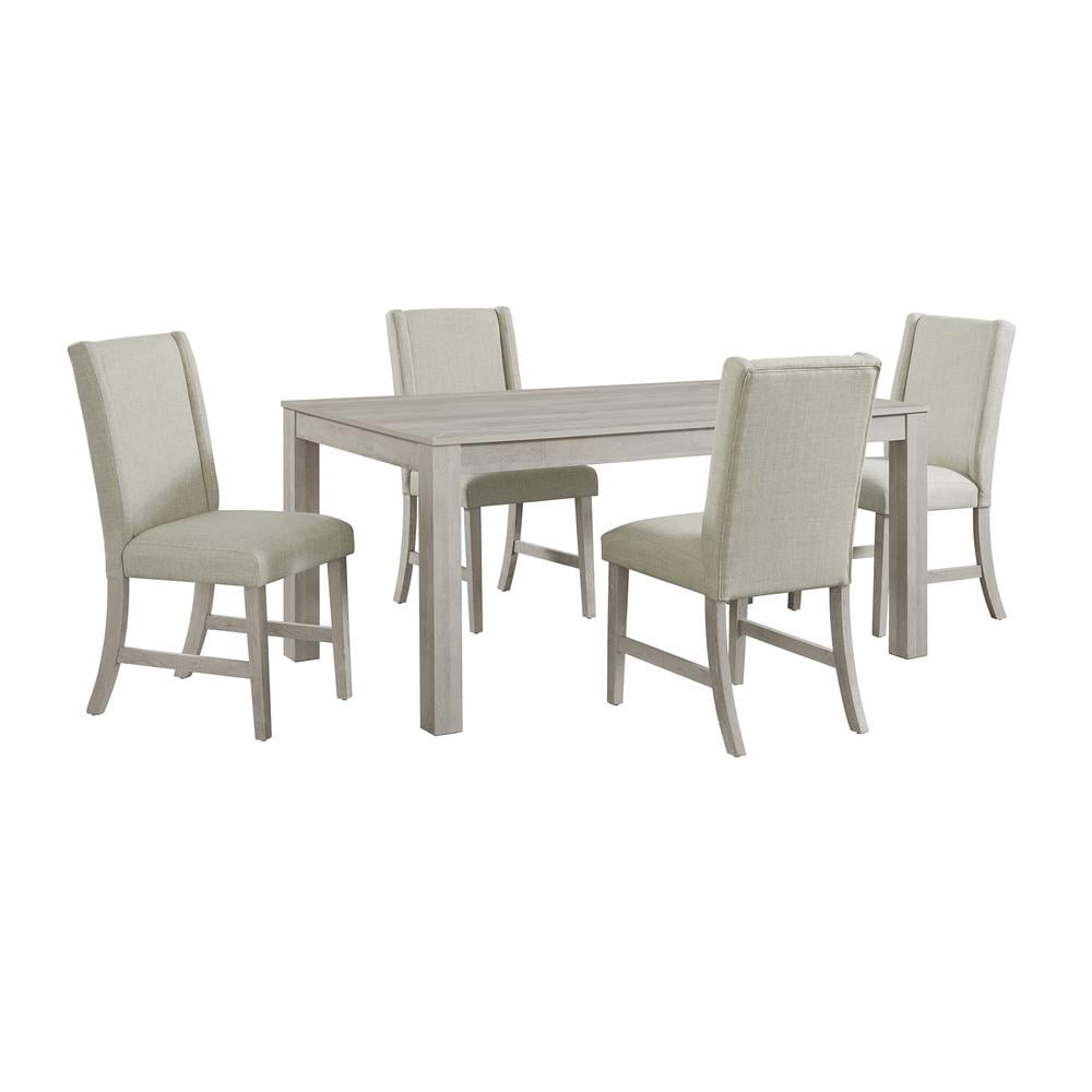 Elements Holmes Rectangular Dining Table in White