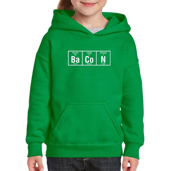 Elements Of Bacon Hoodie Juniors -Smartprints Designs, Medium