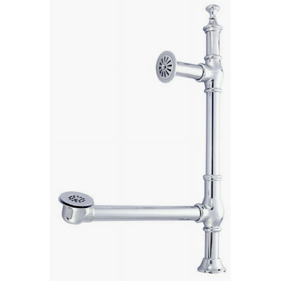Elements Of Design Ds3091 Exposed Brass Clawfoot Tub Drain - Chrome