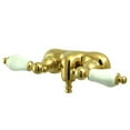 thumbnail image 1 of Elements Of Design Dt0412pl Double Handle Wall Mounted Clawfoot Tub Filler - Brass, 1 of 1